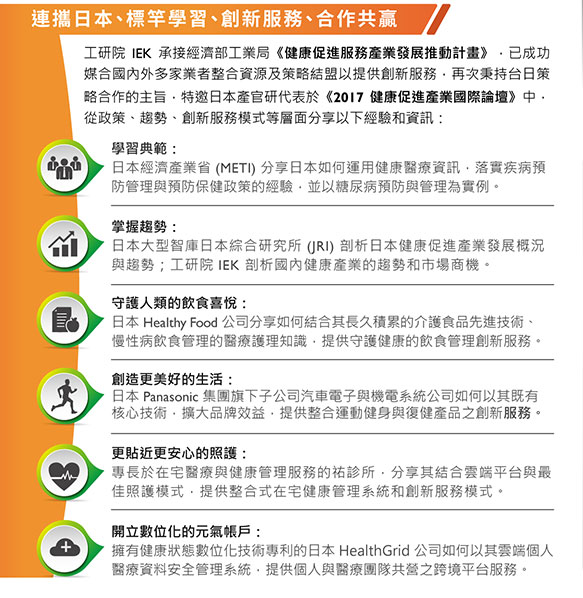 【會議】9/19 工研院「2017 健康促進產業國際論壇」