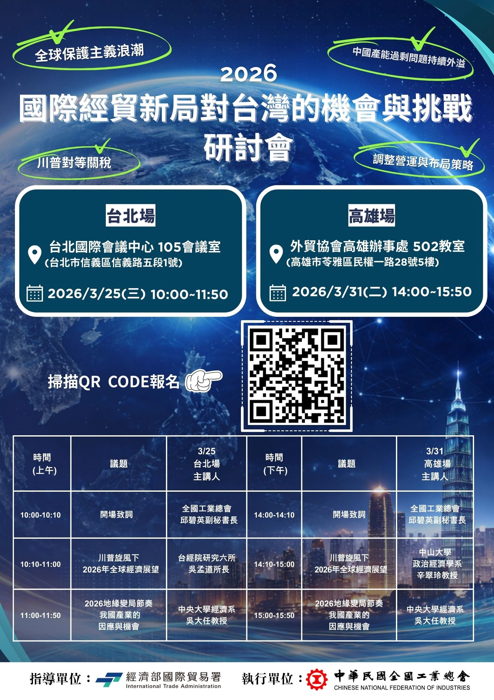 【研討會】2026國際經貿新局對台灣的機會與挑戰研討會